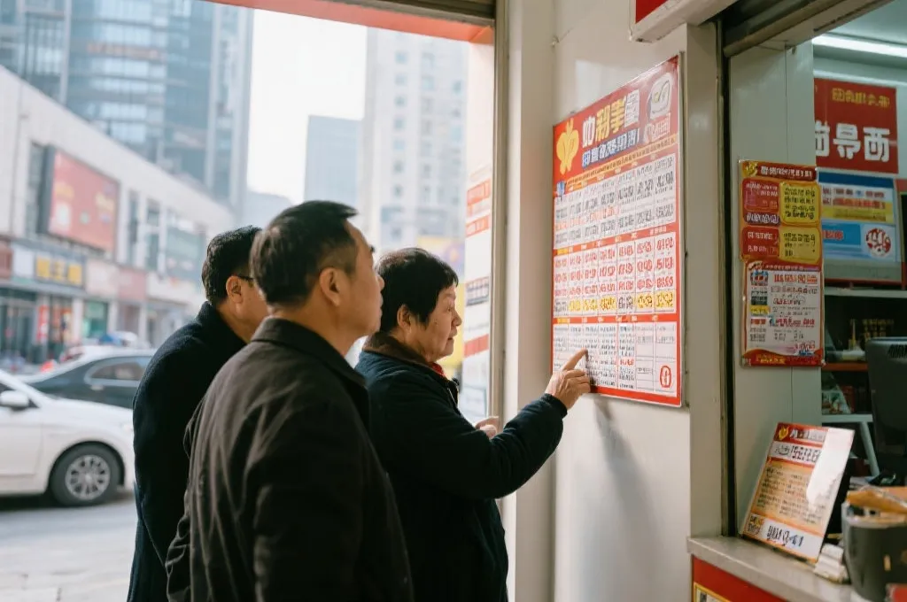 市民在投注站关注开奖信息